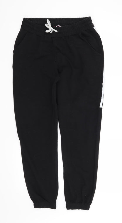 Miss Diona Womens Black Striped  Sweatpants Trousers Size L L28 in