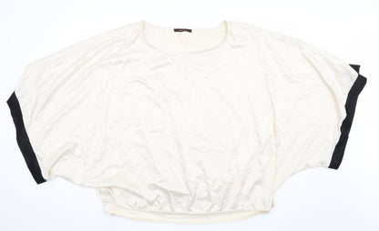 Womens UK Size 24 Savoir Beige Basic Blouse