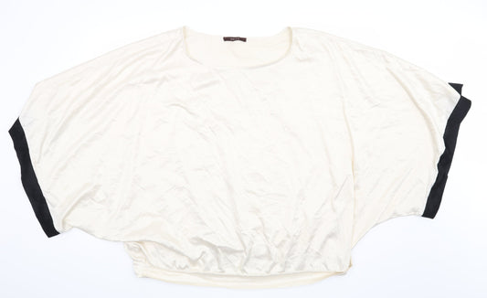Womens UK Size 24 Savoir Beige Basic Blouse