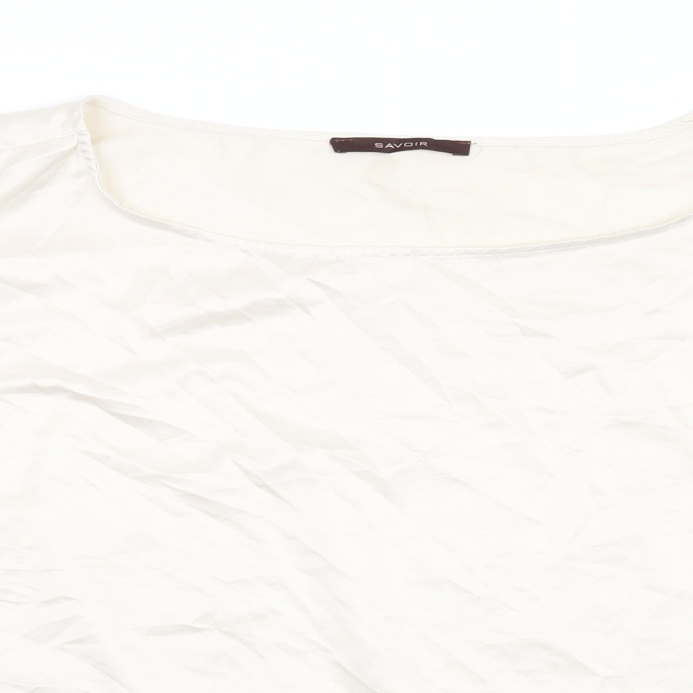 Womens UK Size 24 Savoir Beige Basic Blouse