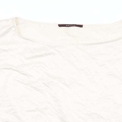 Womens UK Size 24 Savoir Beige Basic Blouse