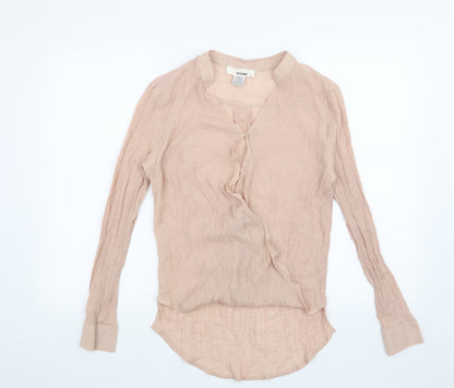 Womens UK Size S Preworn Pink Basic Blouse
