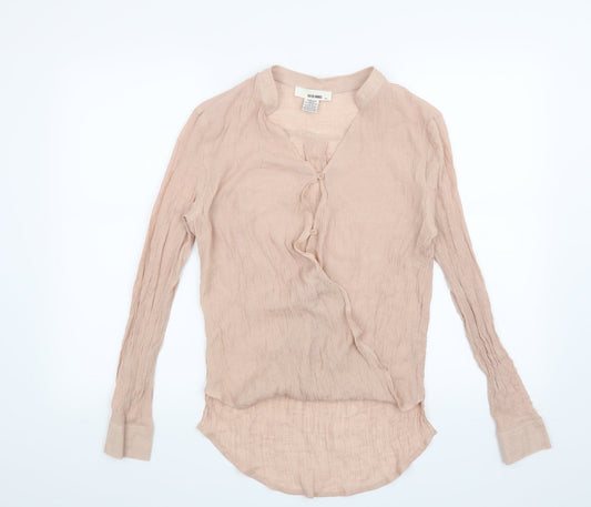 Womens UK Size S Preworn Pink Basic Blouse