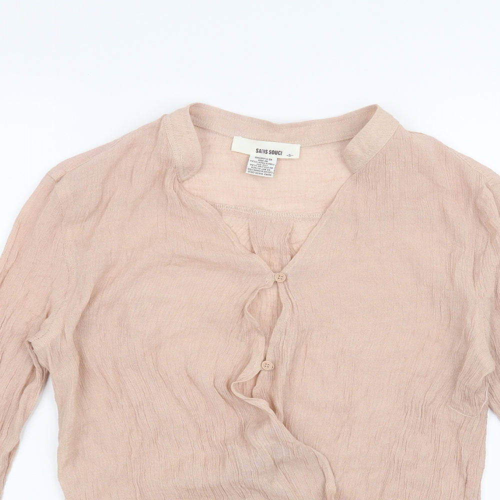 Womens UK Size S Preworn Pink Basic Blouse