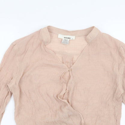 Womens UK Size S Preworn Pink Basic Blouse