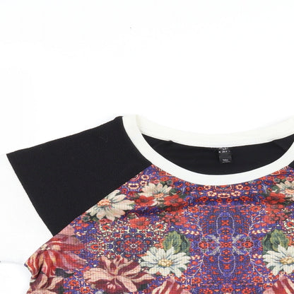 Womens UK Size 8 Topshop Black Basic Blouse
