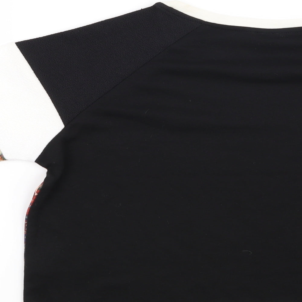 Womens UK Size 8 Topshop Black Basic Blouse