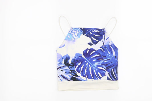 Missguided Womens White Floral  Basic Blouse Size 6