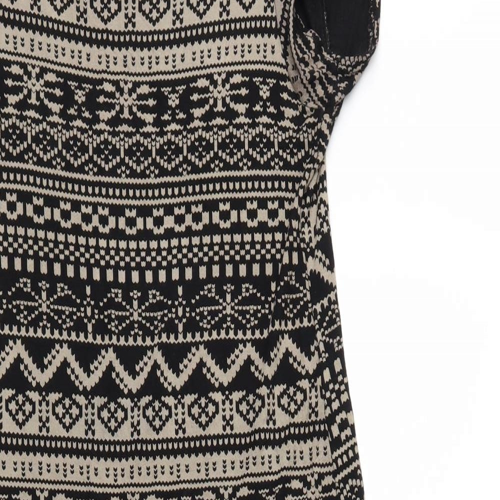 Apricot Womens Black Geometric  Bodycon  Size M