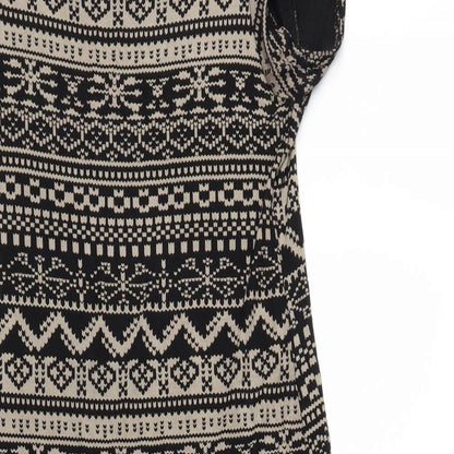 Apricot Womens Black Geometric  Bodycon  Size M
