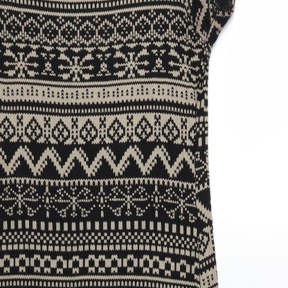 Apricot Womens Black Geometric  Bodycon  Size M