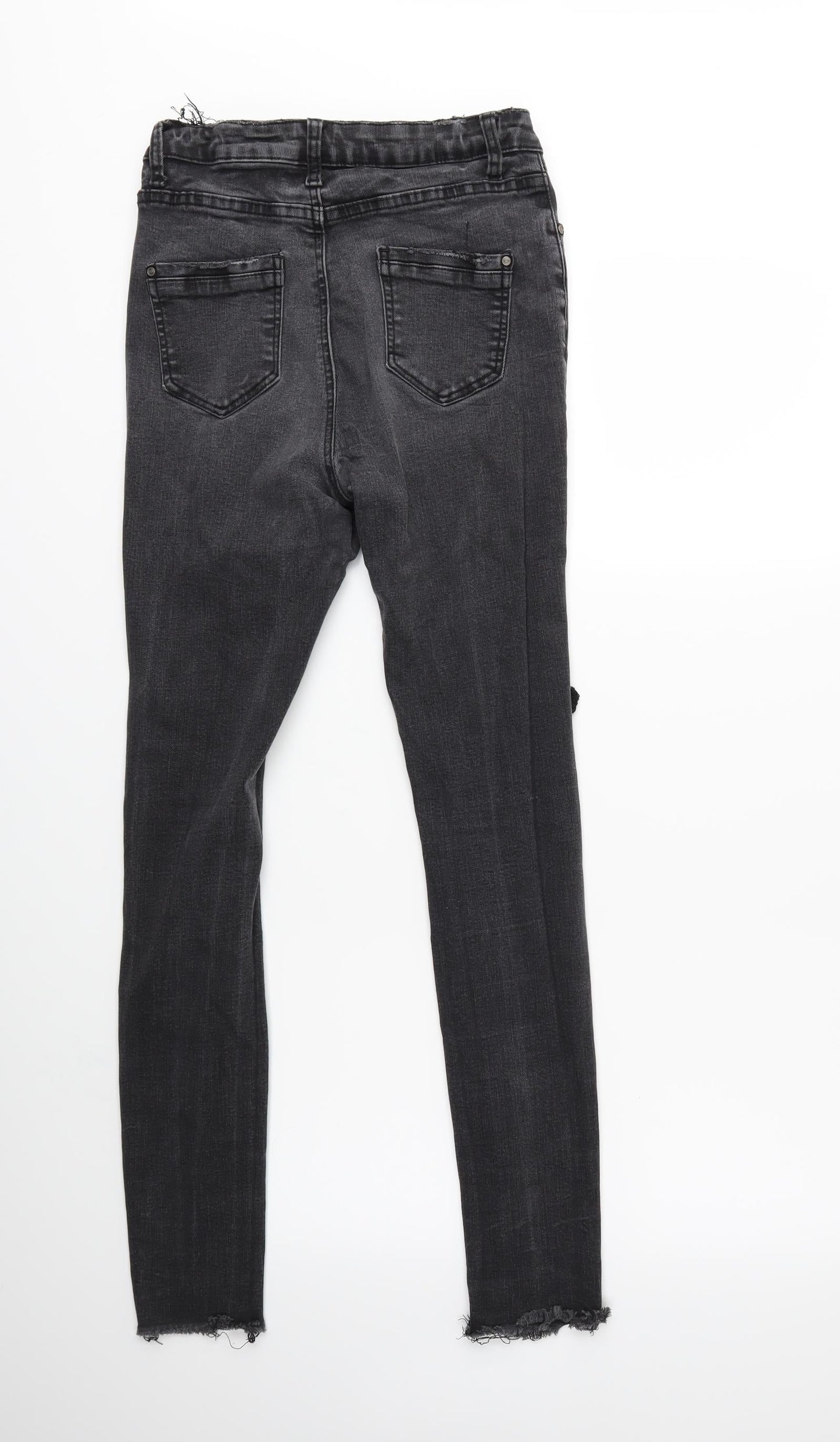 Missguided Womens Black  Denim Skinny Jeans Size 8 L28 in