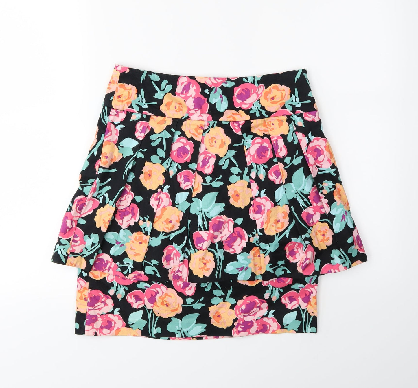 New Look Womens Black Floral  Straight & Pencil Set Size 10