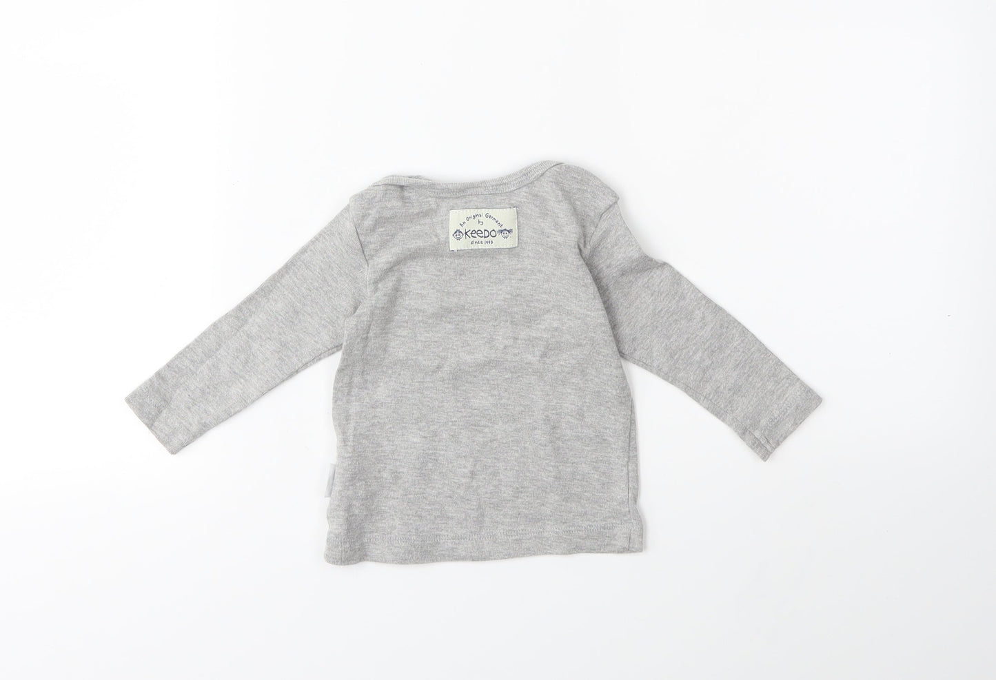 Preworn Baby Grey   Basic T-Shirt Size 3-6 Months