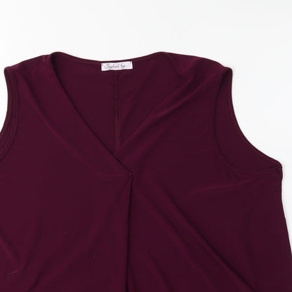 Styled By... Womens Purple   Basic Blouse Size L