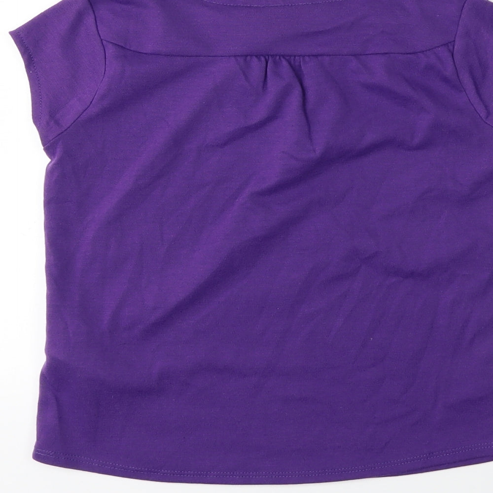 LA Gear Girls Purple   Basic T-Shirt Size 7 Years