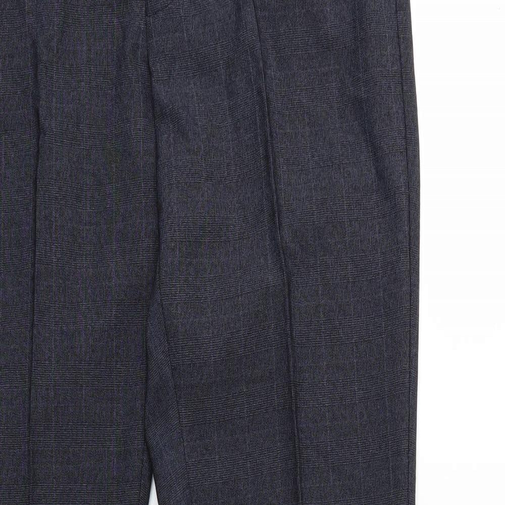 Preworn Mens Blue Check  Trousers  Size 30 L27 in