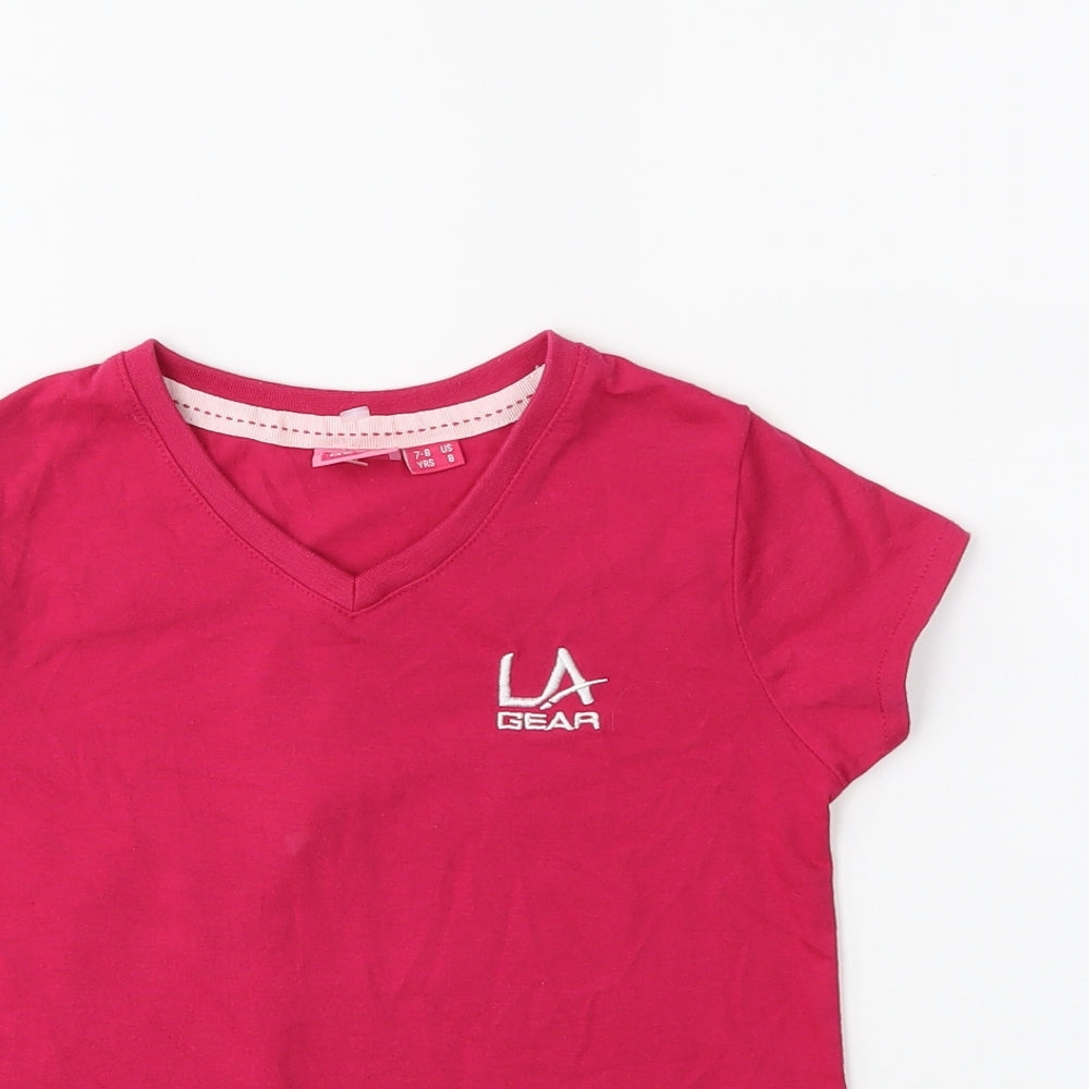 LA Gear Girls Pink   Basic T-Shirt Size 7 Years