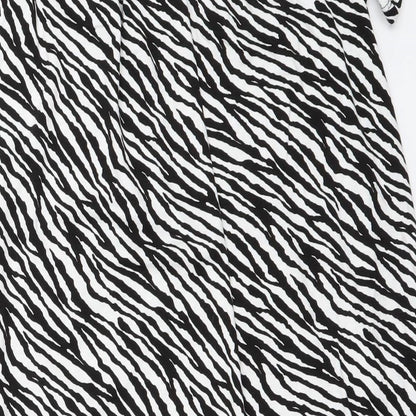 George Womens White Animal Print  A-Line  Size M