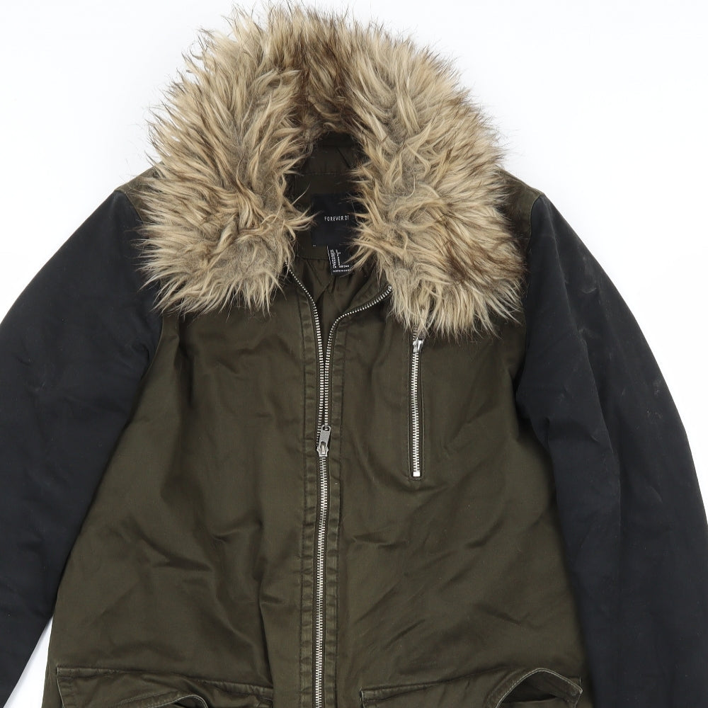 Womens UK Size S FOREVER 21 Green Jacket