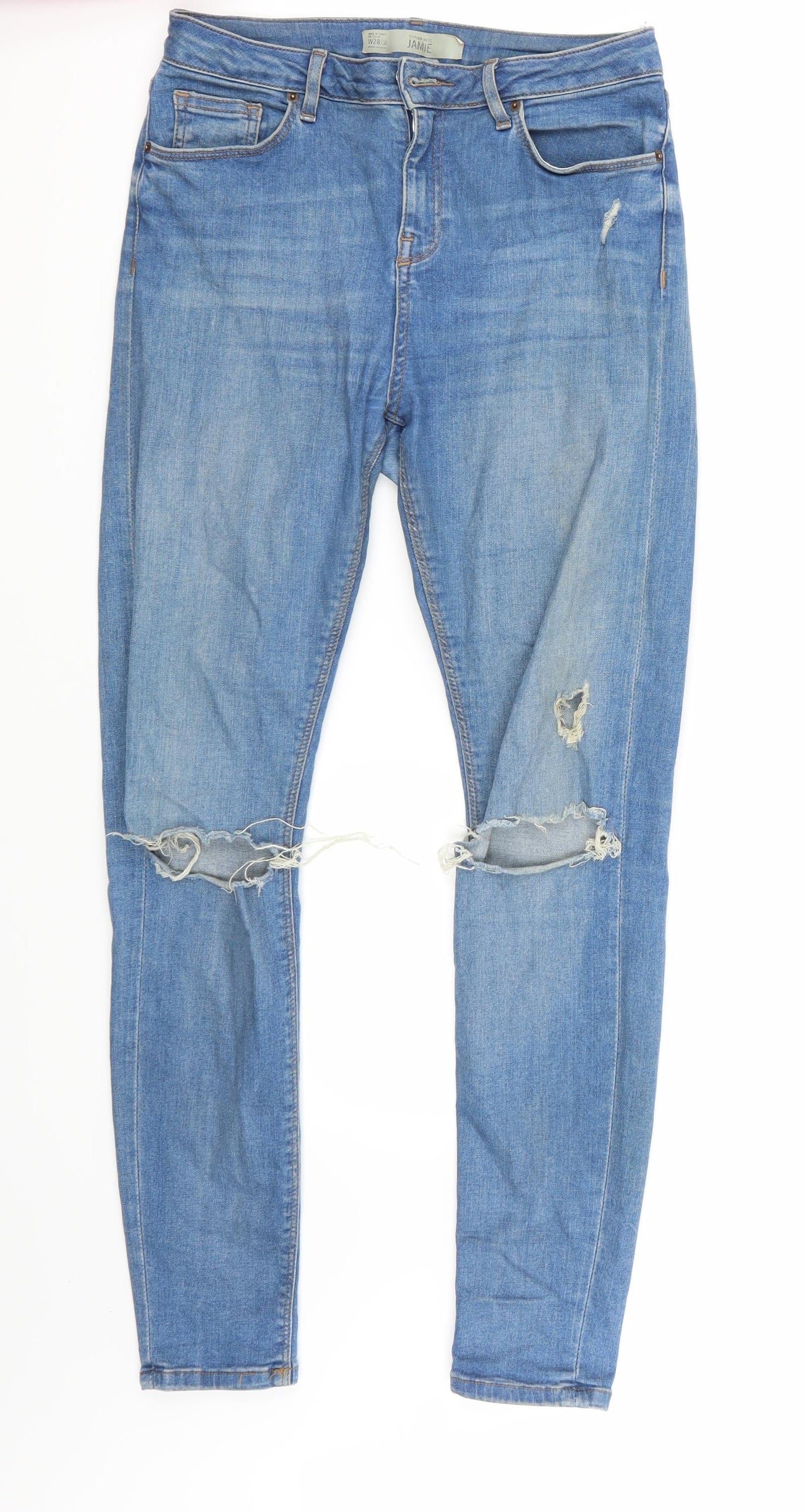 Topshop Womens Blue   Skinny Jeans Size 28 L32 in