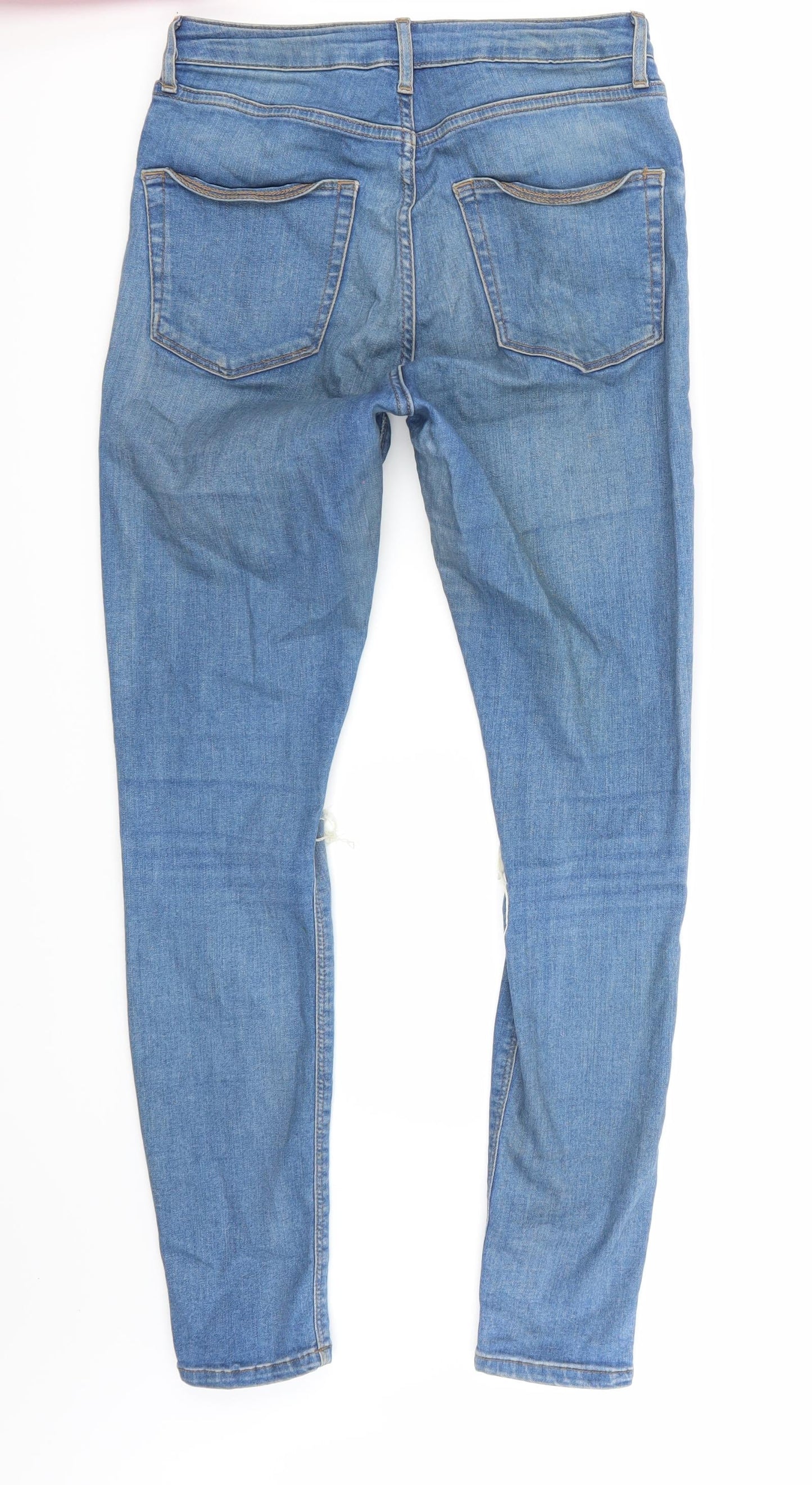 Topshop Womens Blue   Skinny Jeans Size 28 L32 in