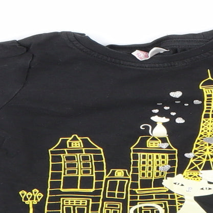 Girls UK Size 18-24 Months So Cute Black Basic T-Shirt