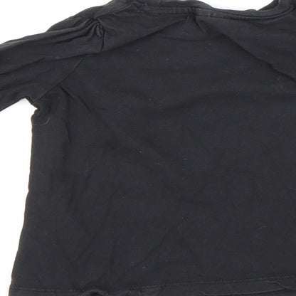 Girls UK Size 18-24 Months So Cute Black Basic T-Shirt