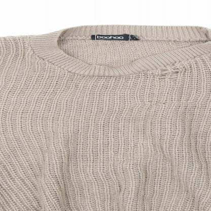 Womens UK Size M Boohoo Brown Pullover Jumper