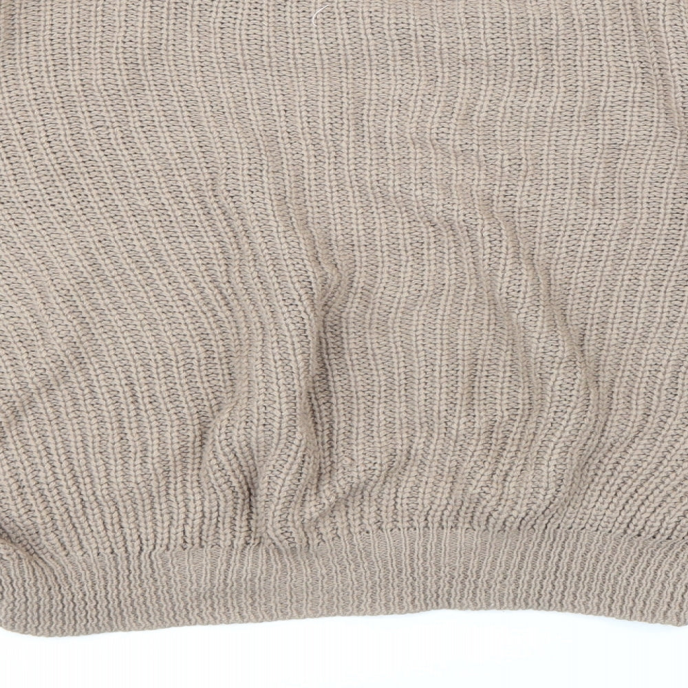 Womens UK Size M Boohoo Brown Pullover Jumper