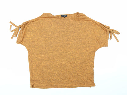Womens UK Size M New Look Orange Basic T-Shirt