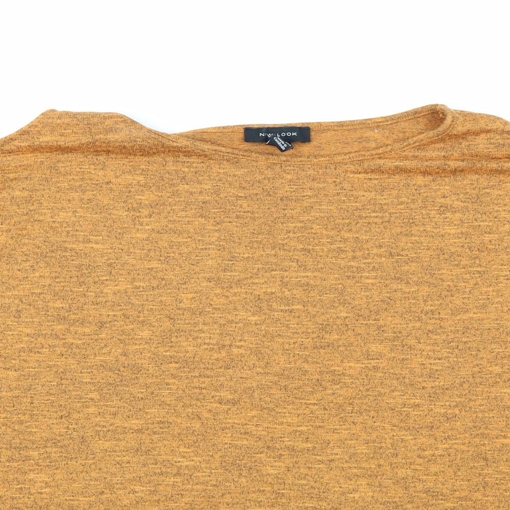 Womens UK Size M New Look Orange Basic T-Shirt