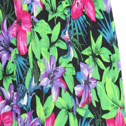 F&F Womens Black Floral  A-Line  Size 12