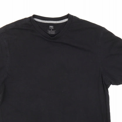 Marks and Spencer Mens Black    T-Shirt Size S