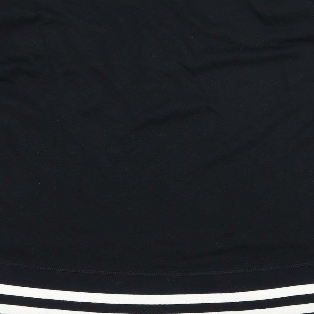 H&M Womens Black Striped Jersey Pullover Sweatshirt Size S