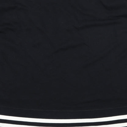 H&M Womens Black Striped Jersey Pullover Sweatshirt Size S