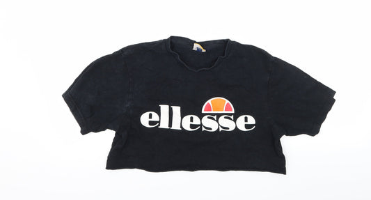 ellesse Womens Black  Jersey Basic T-Shirt Size 8