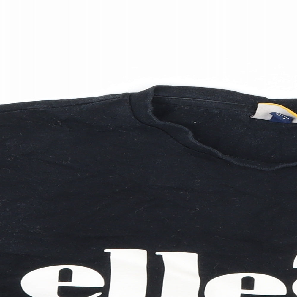 ellesse Womens Black  Jersey Basic T-Shirt Size 8