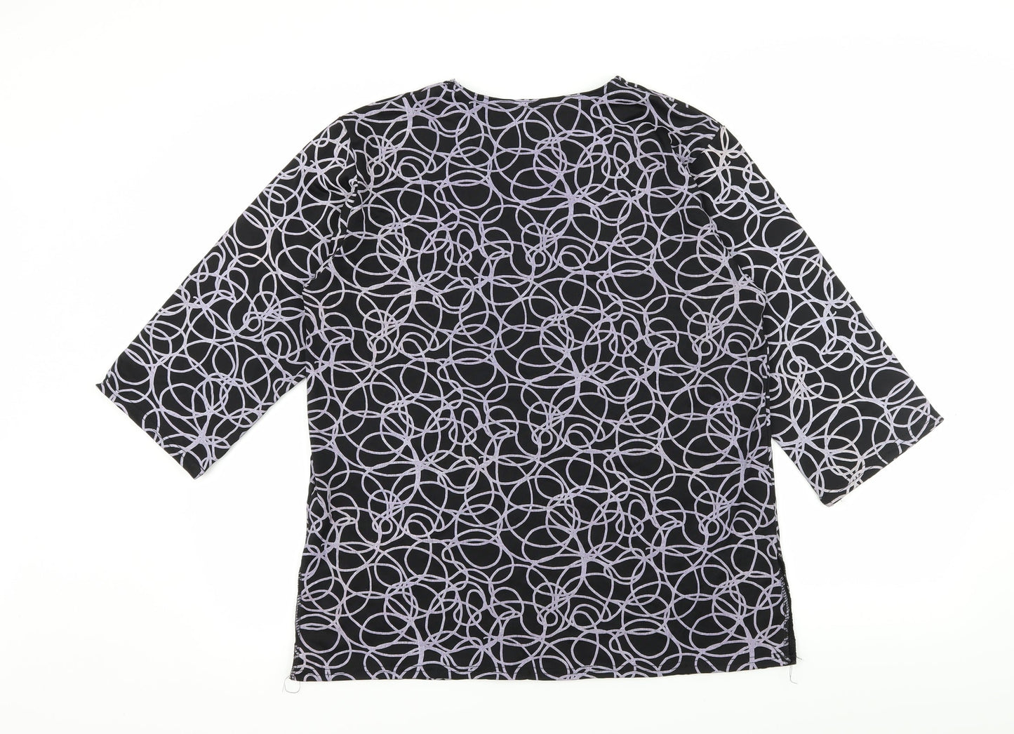 Womens UK Size M Preworn Black Basic T-Shirt