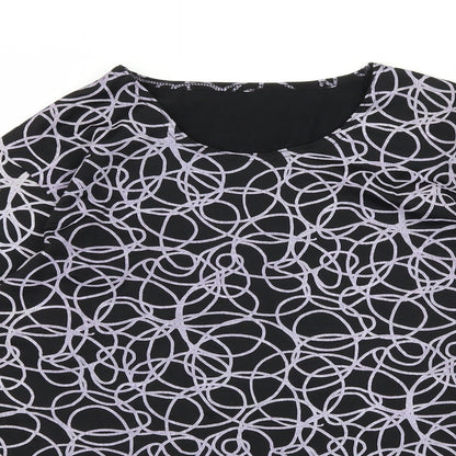 Womens UK Size M Preworn Black Basic T-Shirt