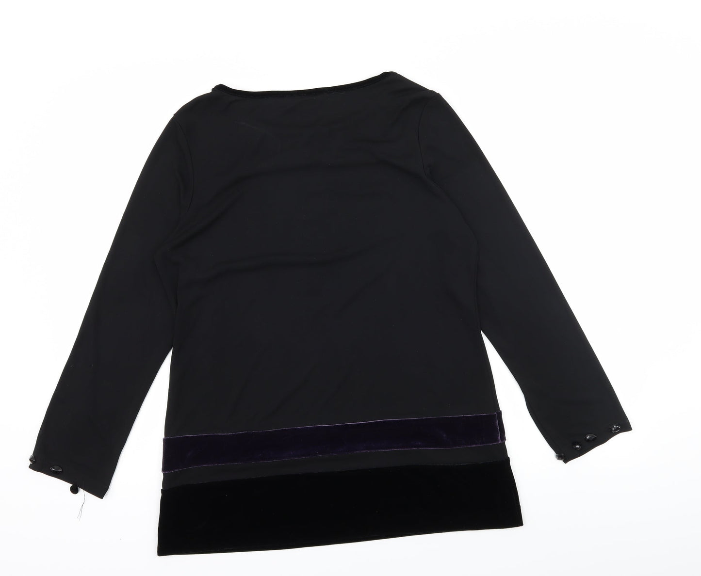 Anne Brooks Womens Black   Basic T-Shirt Size 8