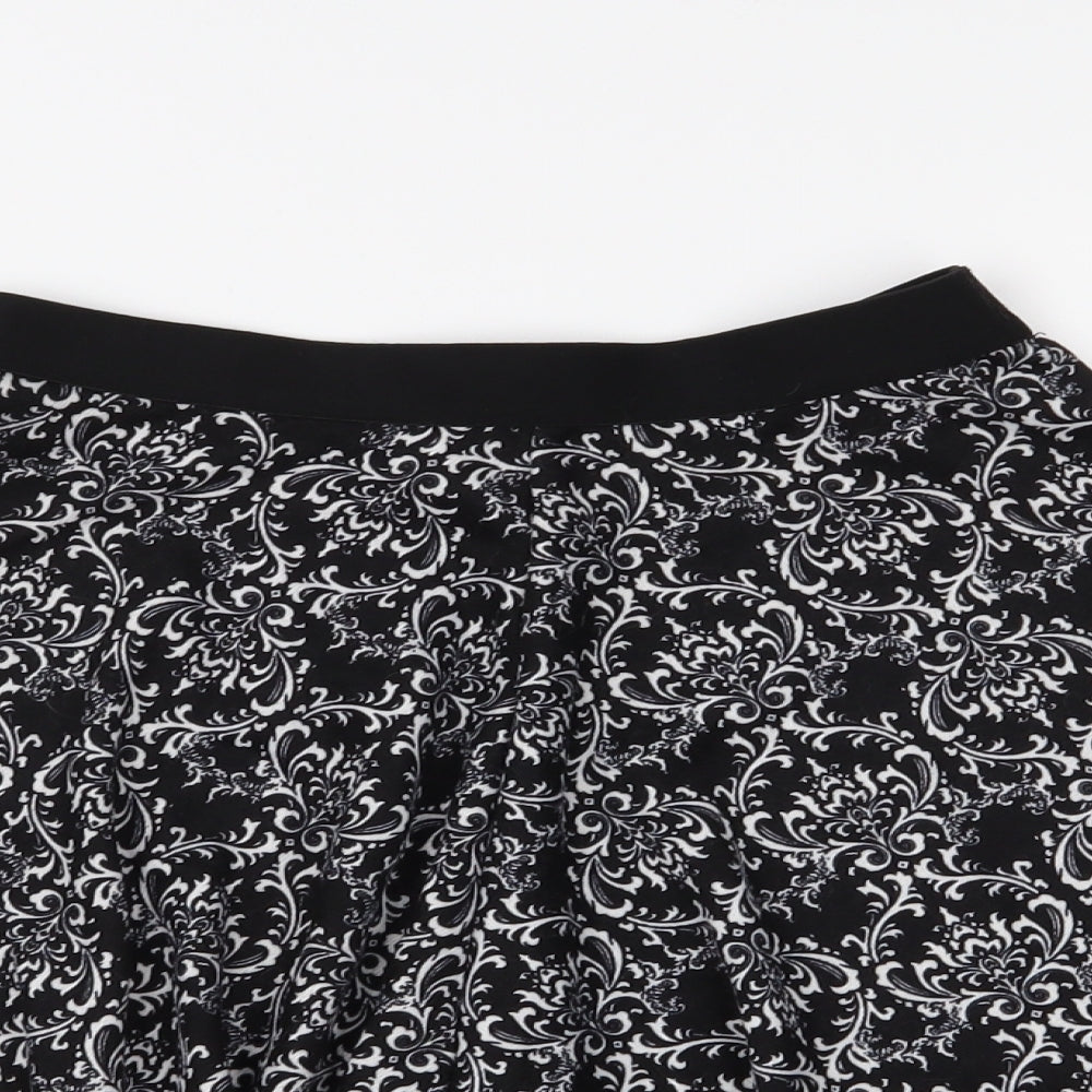 Atmosphere Womens Black Paisley  Flare Skirt Size 6