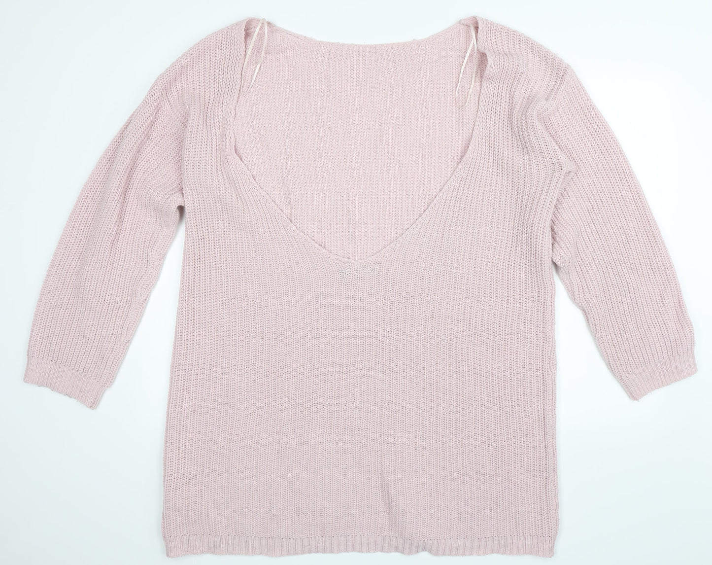 Boohoo Womens Pink   Jumper Dress  Size L  - Open Back