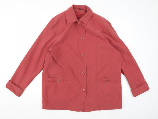Klass Collection Womens Pink   Pea Coat Coat Size 16