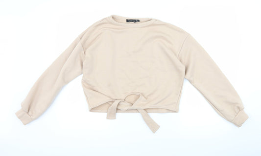 Boohoo Womens Brown   Pullover Sweatshirt Size 12