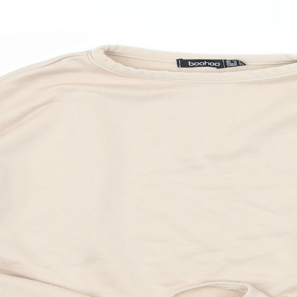 Boohoo Womens Brown   Pullover Sweatshirt Size 12