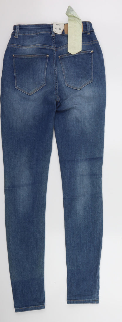 Only Womens Blue  Denim Skinny Jeans Size 27 L32 in