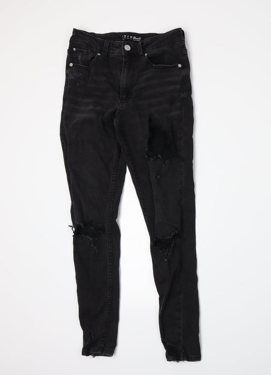 Primark Womens Grey  Denim Skinny Jeans Size 8 L27 in