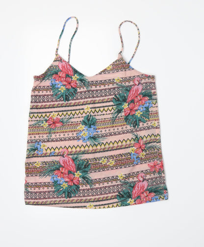 Primark Womens Pink Floral  Camisole Tank Size 8