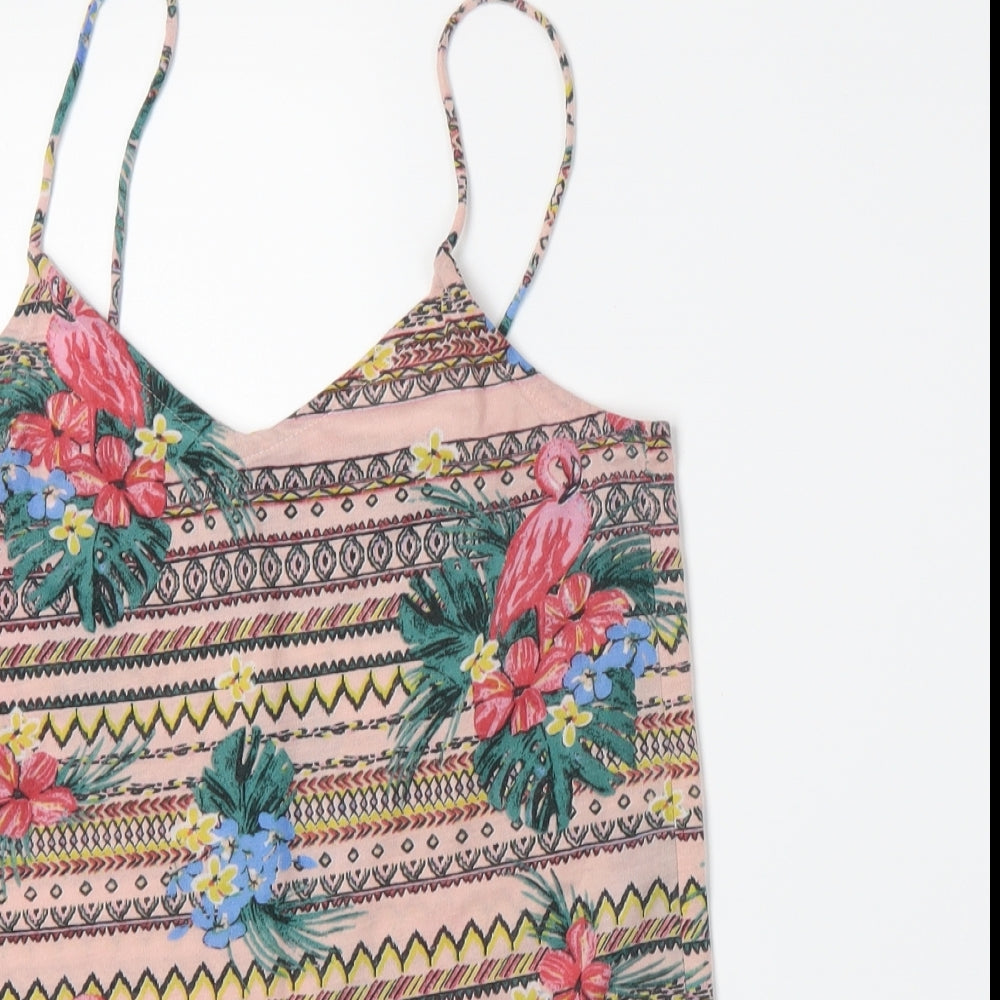 Primark Womens Pink Floral  Camisole Tank Size 8